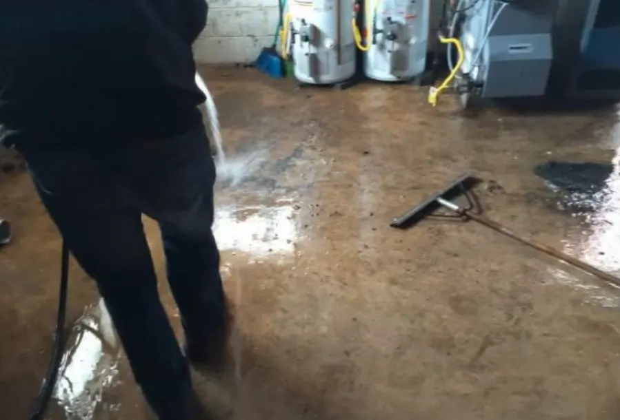EPA-registered disinfection and sanitizing after sewage cleanup in a Garland, TX home